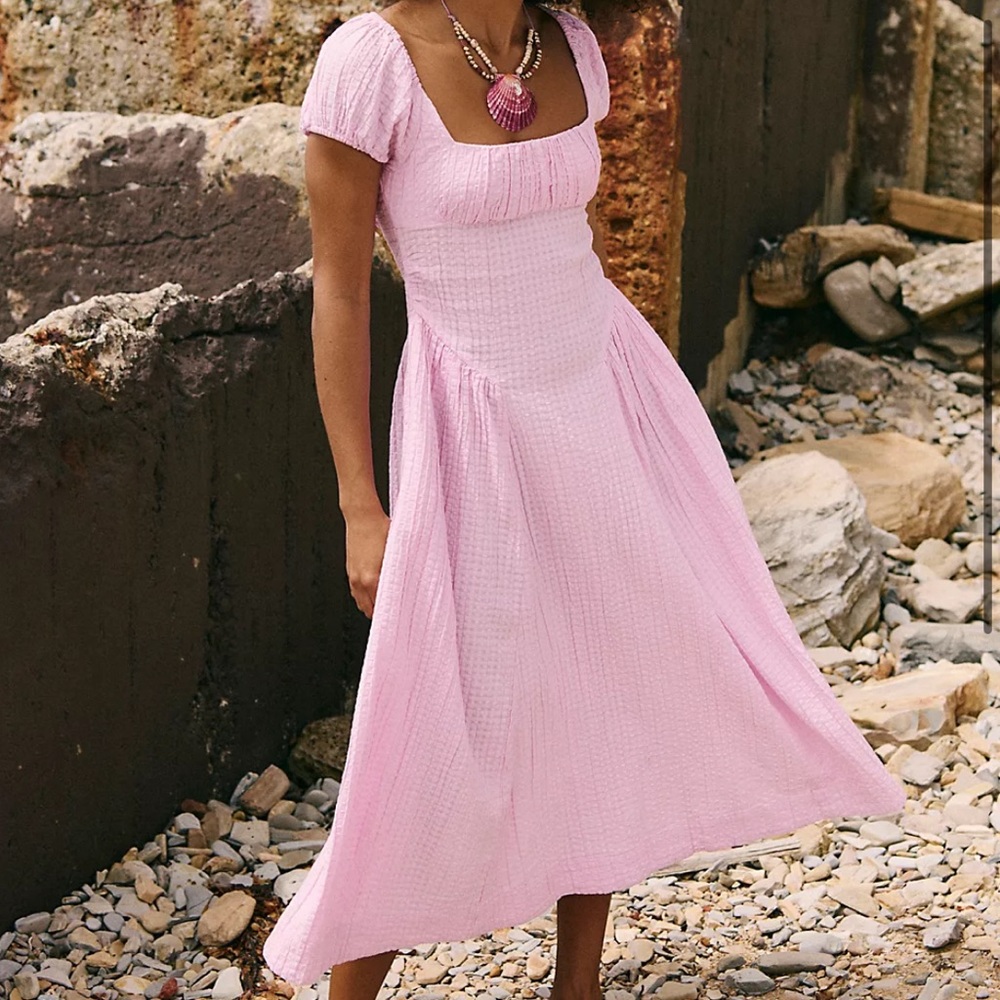 Free People Pink Backless Dress